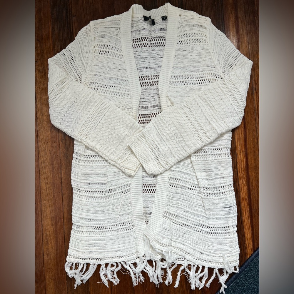 Textured knit cardigan